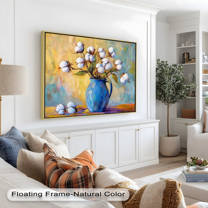 Blue Vase – Floral Oil Painting