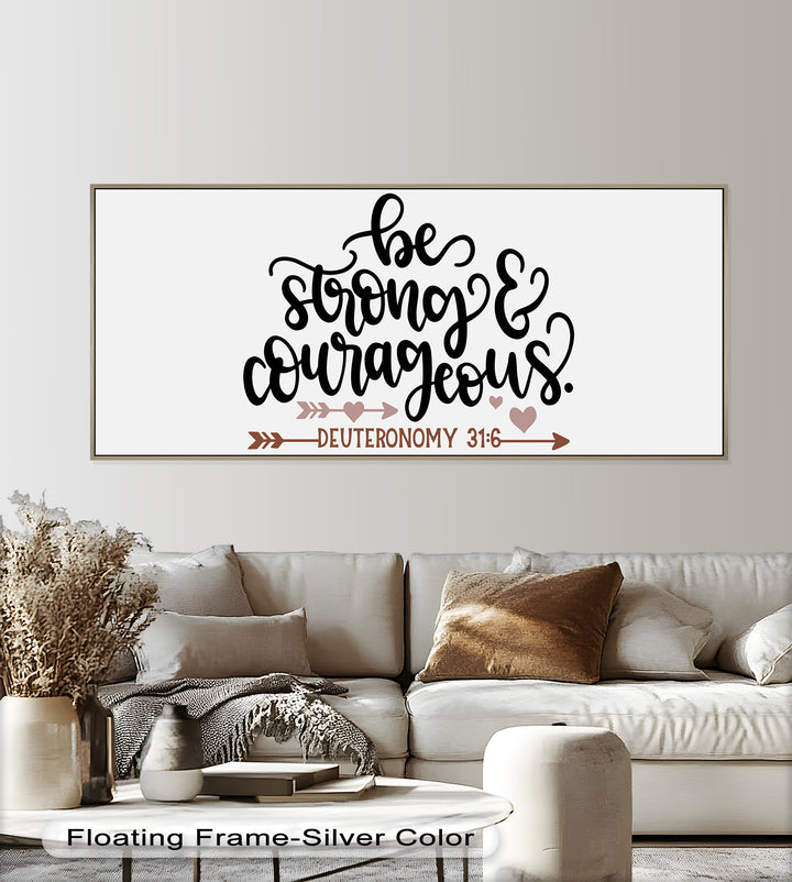 Be Strong & Courageous – Deuteronomy 31:6 Bible Oil Painting