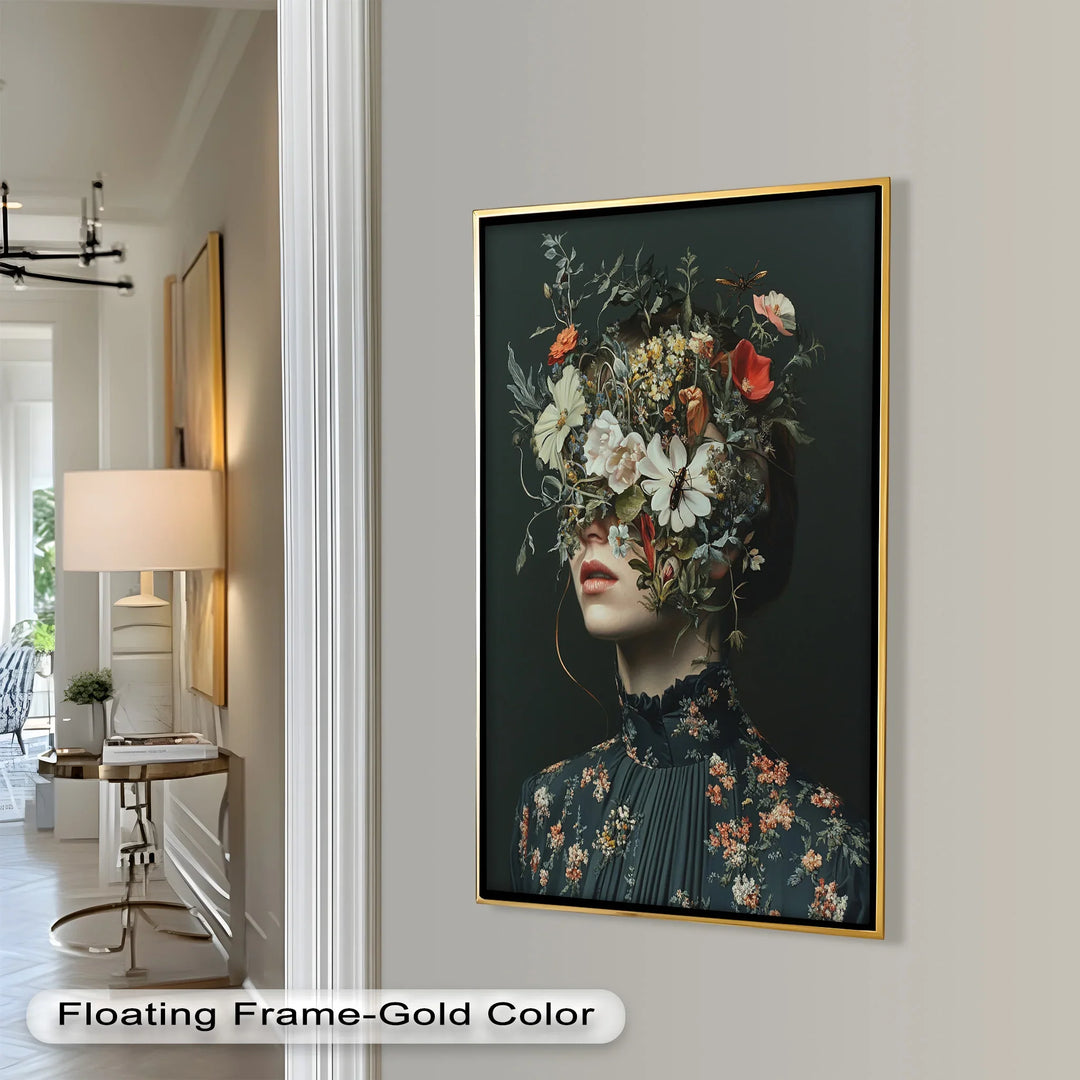 Floral Reverie – Surreal Botanical Portrait Oil Painting - MyPhotoStation
