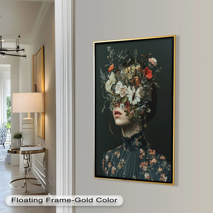 Floral Reverie – Surreal Botanical Portrait Oil Painting - MyPhotoStation