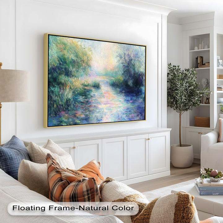Whispering Riverbank at Dusk – Impressionist Landscape Oil Painting