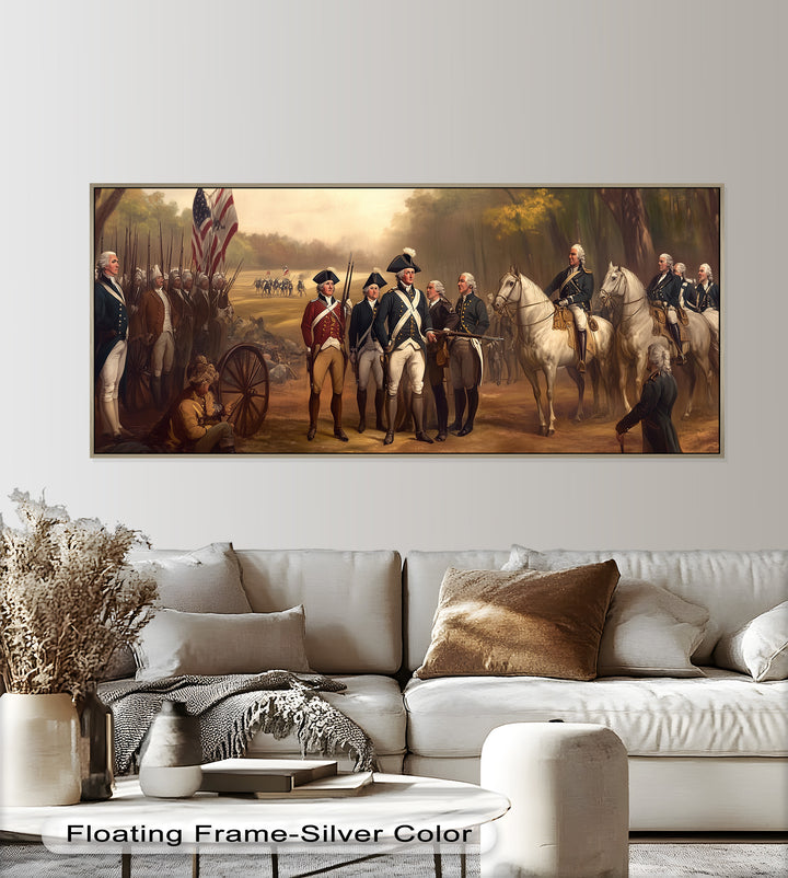 Revolutionary March – American Army Oil Painting