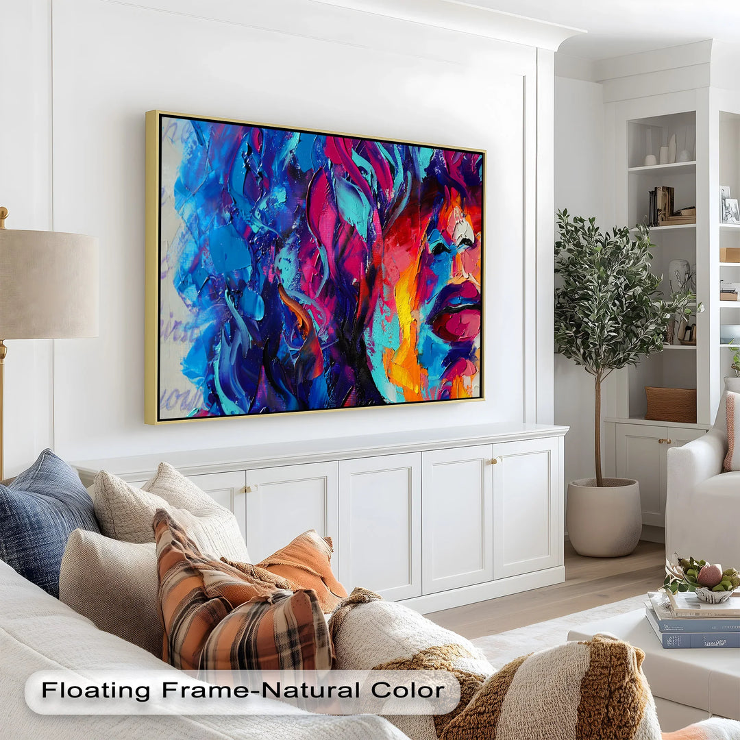Colored Woman – Expressive Abstract Oil Painting - MyPhotoStation