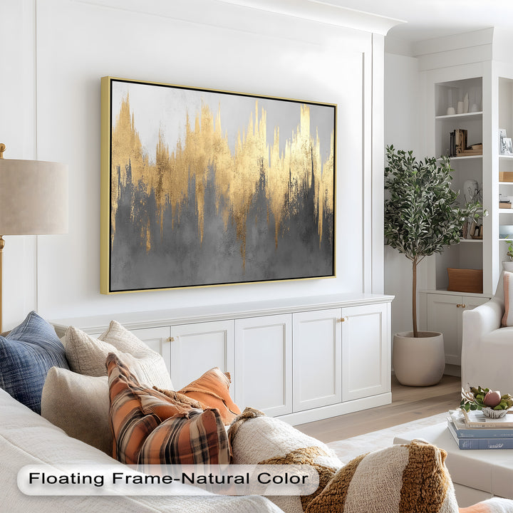 Golden Lighting – Modern Abstract Oil Painting