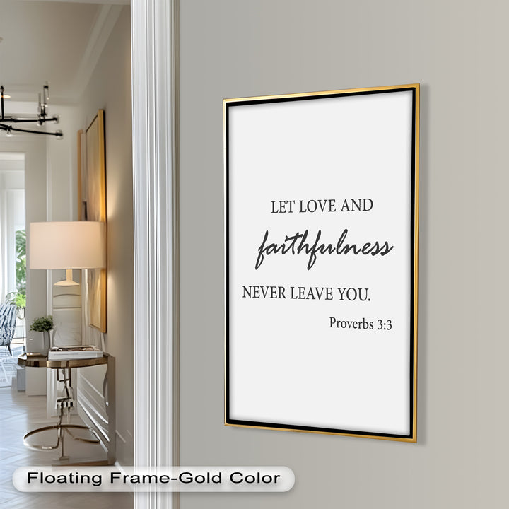 Let Love and Faithfulness – Bible Verse Oil Painting