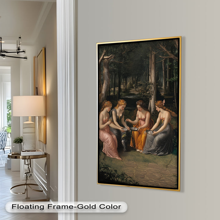 Forest Nymphs at the Spring – Mythical Gathering Oil Painting