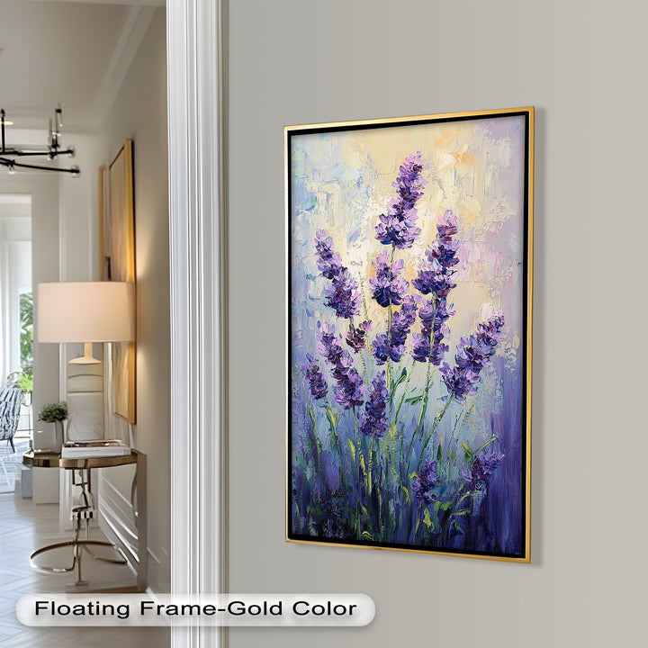 Impressionist Lavender Stalks - Flower Oil Painting