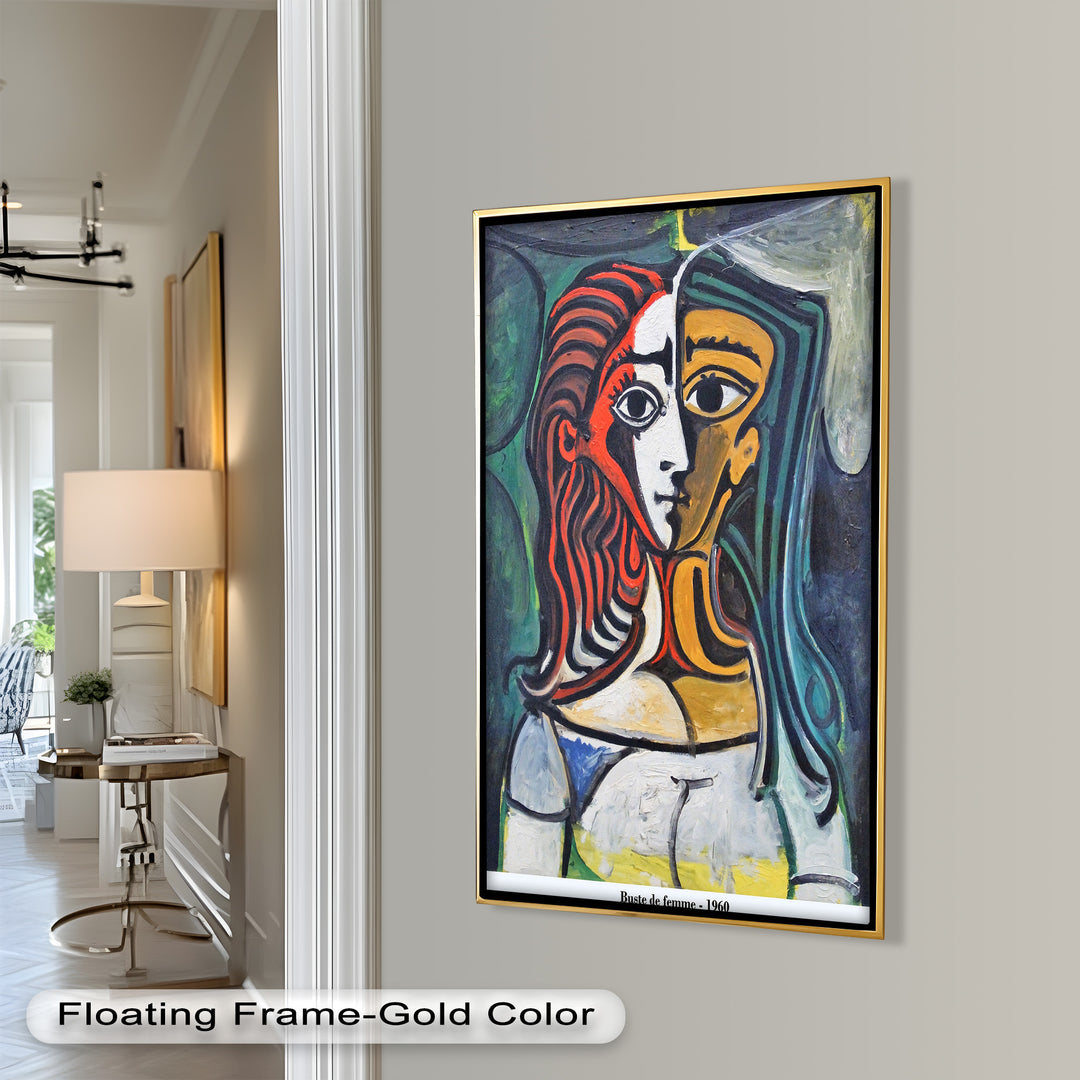Dual Gaze – Buste de Femme Inspired Picasso Oil Painting