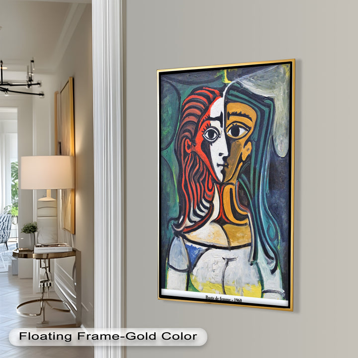 Dual Gaze – Buste de Femme Inspired Picasso Oil Painting