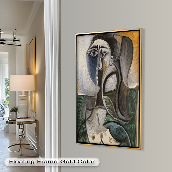 Fragmented Grace – Expressive Female Form in Picasso-Style Oil Painting