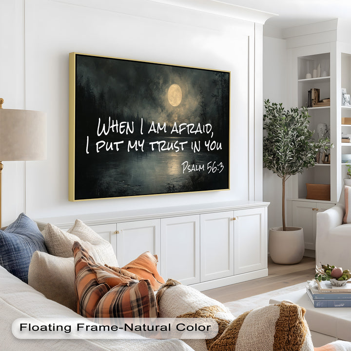 Dark Night Tranquil Bible Verse Art – Encouraging Christian Wall Decor
