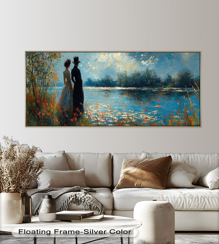 Romantic Riverside - Impressionist Oil Painting