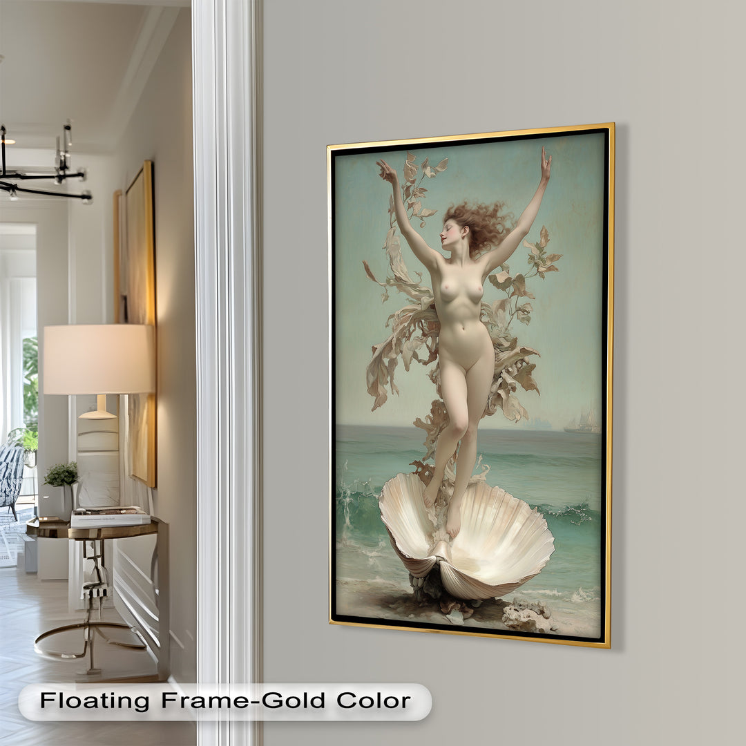 Ethereal Awakening – Renaissance Venus Rising Oil Painting