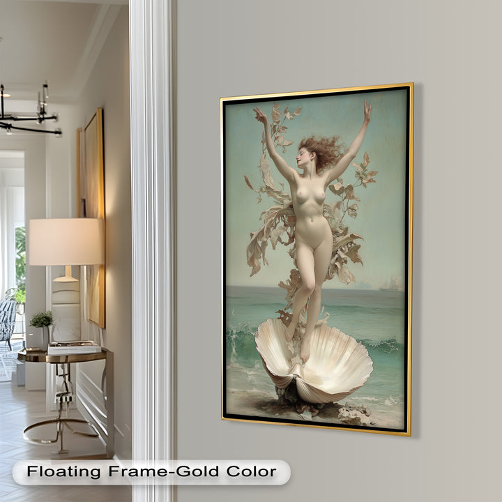 Ethereal Awakening – Renaissance Venus Rising Oil Painting