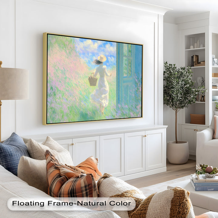 Into the Bloom – Dreamy Woman in Wildflower Field Oil Painting