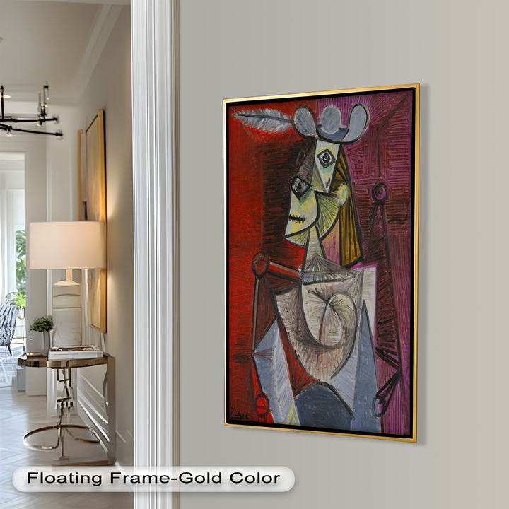 Knight of Angled Dreams – Picasso Cubist Oil Painting
