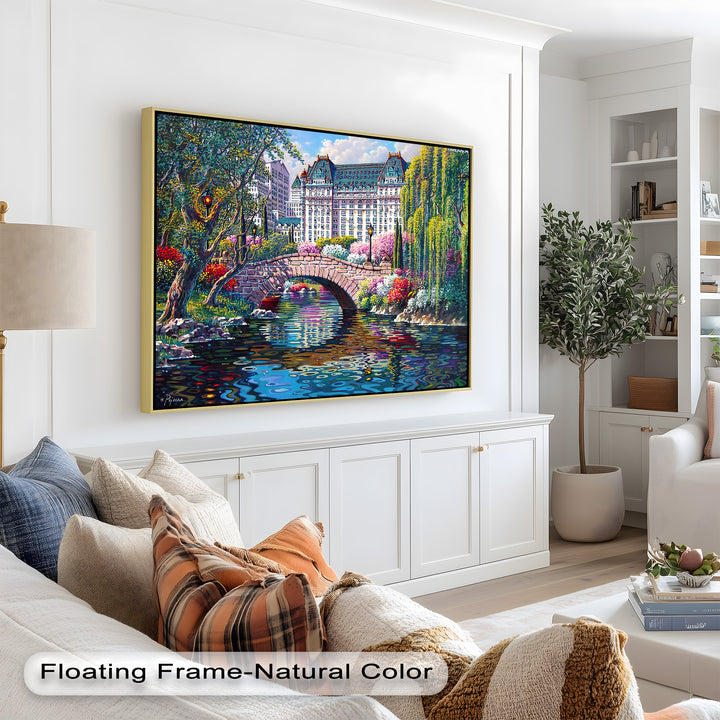 Frühling in New York von Bob Pejman – Lebendiges Ölgemälde einer Stadtlandschaft