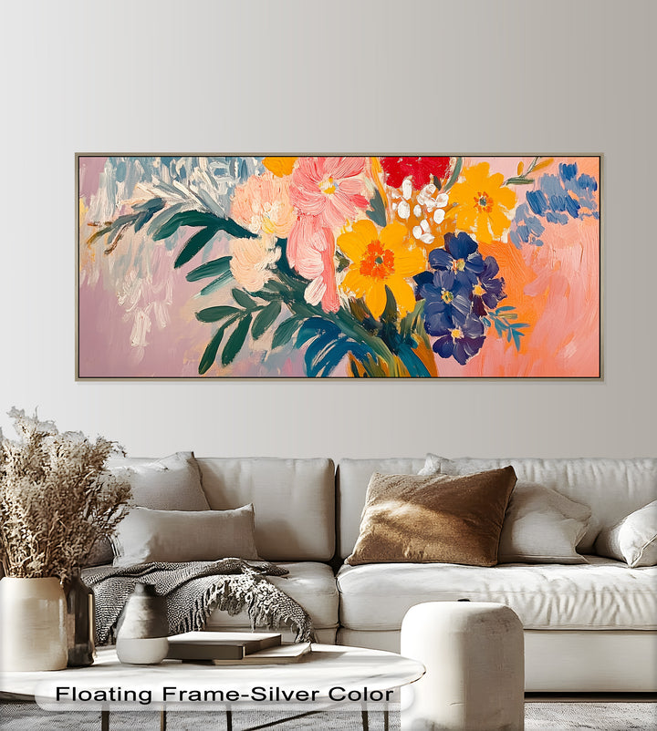 Boho Bloom – Fauvistisches Blumenölgemälde