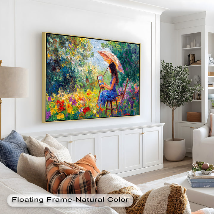 Colorful Garden Scene – Impressionist Oil Painting