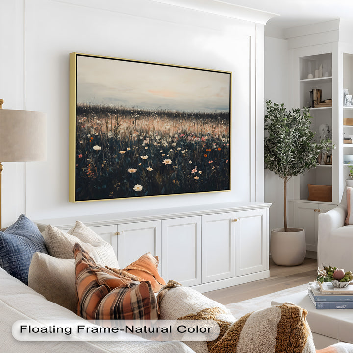 Wildflower Horizon – Framed Oil Painting