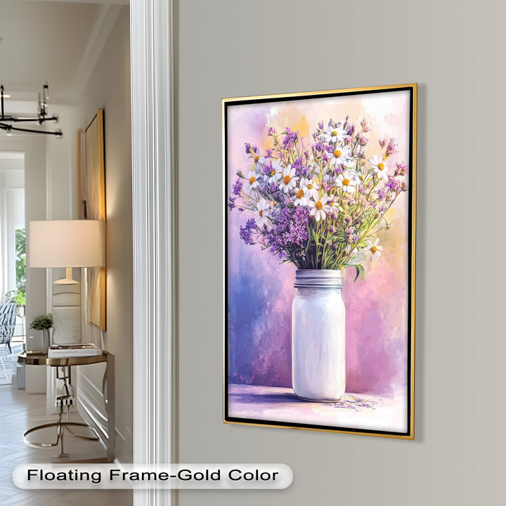 Wildflower Harmony – Sanftes Pastellblumen-Ölgemälde