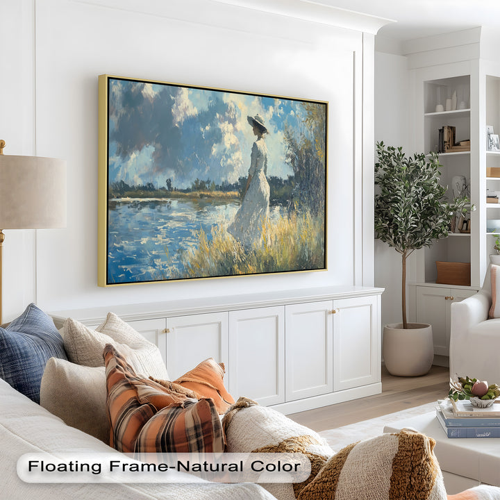 Lady by the River – Impressionist Oil Painting