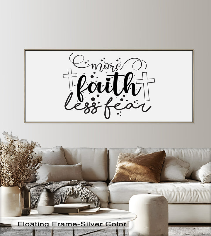 More Faith Less Fear – Christian Bible Oil Painting
