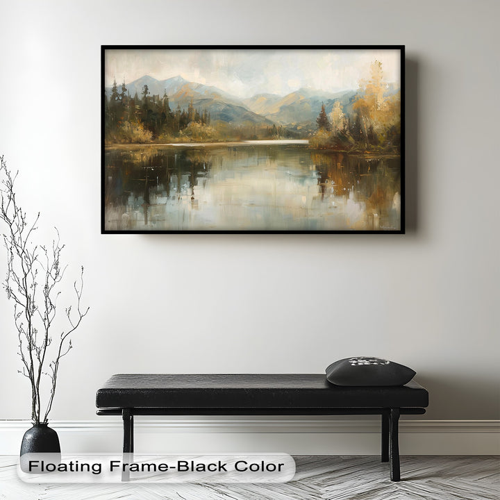 Lake Landscape – Framed Modern Oil Paintings