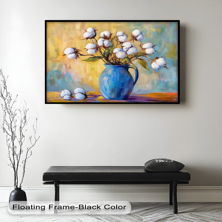 Blue Vase – Floral Oil Painting