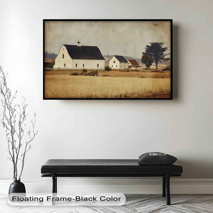 Farmhouse Landscape – Vintage Country Barn Oil Paintings
