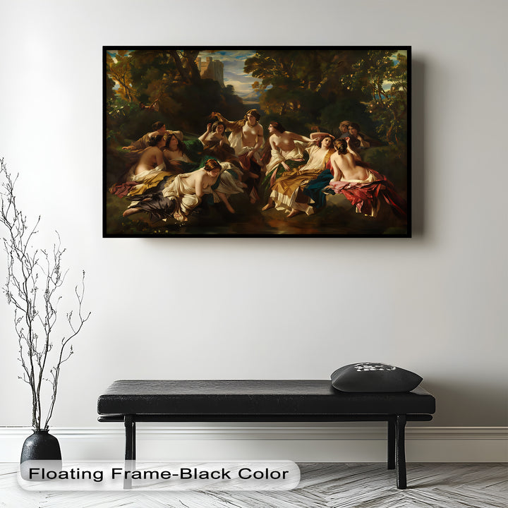 Twilight Reverie – Neoclassical Gathering of Maidens Oil Painting
