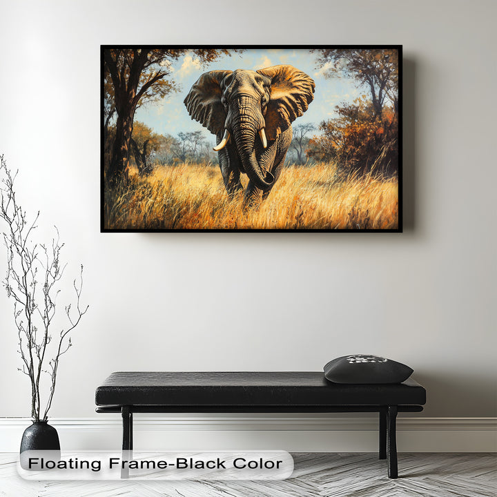 Guardian of the Wild – Elephant Oil Painting