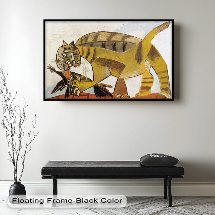 Wild Cat and Bird by Pablo Picasso – Cubist Oil Painting