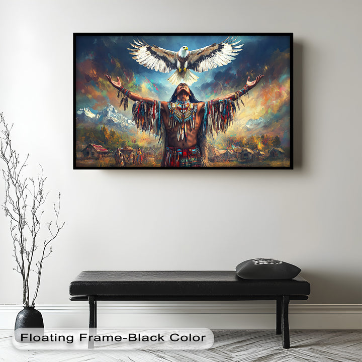 Call of the Sky – Native Ceremony Oil Painting