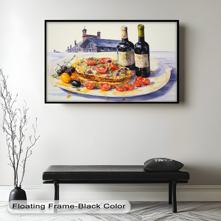 Tuscan Table – Rustic Lasagna and Wine Still Life Food Painting