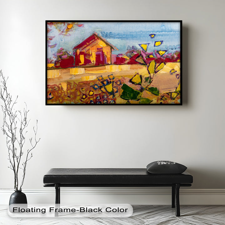 Sunlit Homestead – Expressive Impressionist Oil Painting
