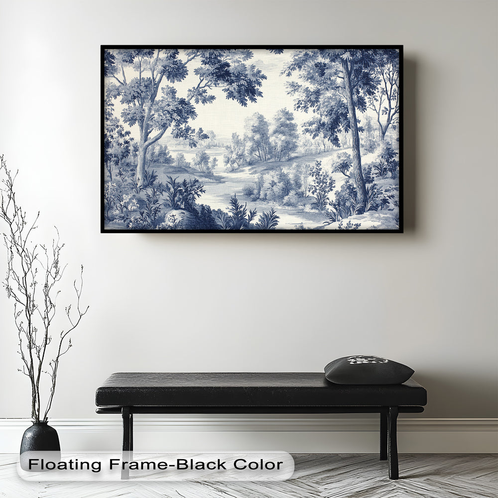 Vintage-inspired pastoral scene featuring detailed forest and meadow elements.
