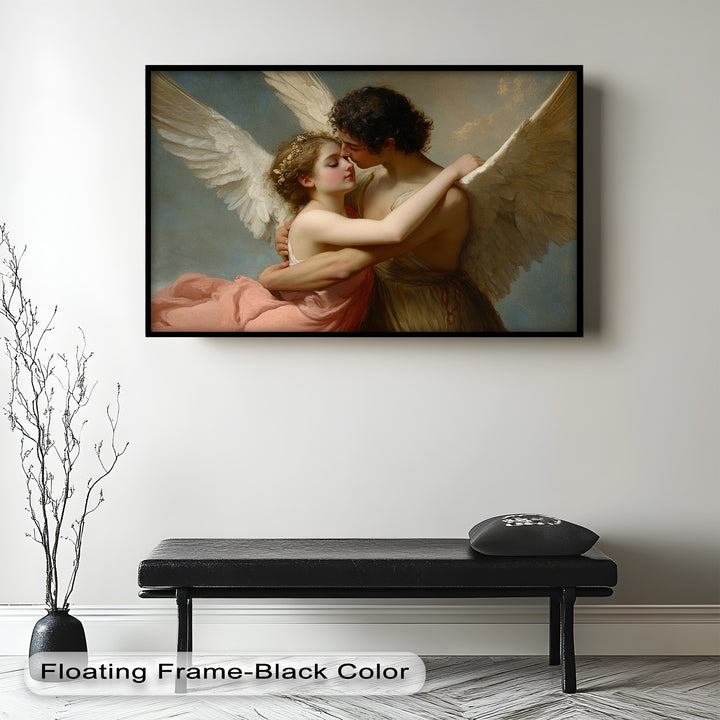 Heavenly Embrace – Cupid and Psyche Renaissance Love Oil Painting