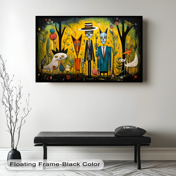 The Dandy Forest – Surreal Animal Portraits in Suits Picasso Oil Painting