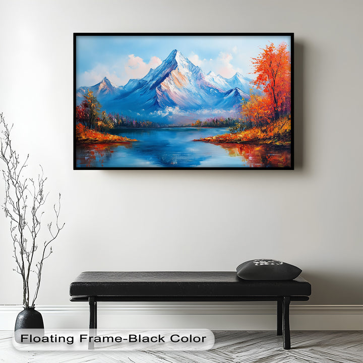 Incredible Stunning Mountain Landscape – Framed Nature Oil Painting
