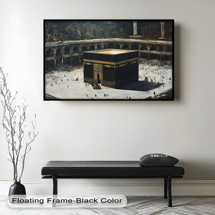 Kaaba Sacred Site Wall Art – Religious Oil Painting