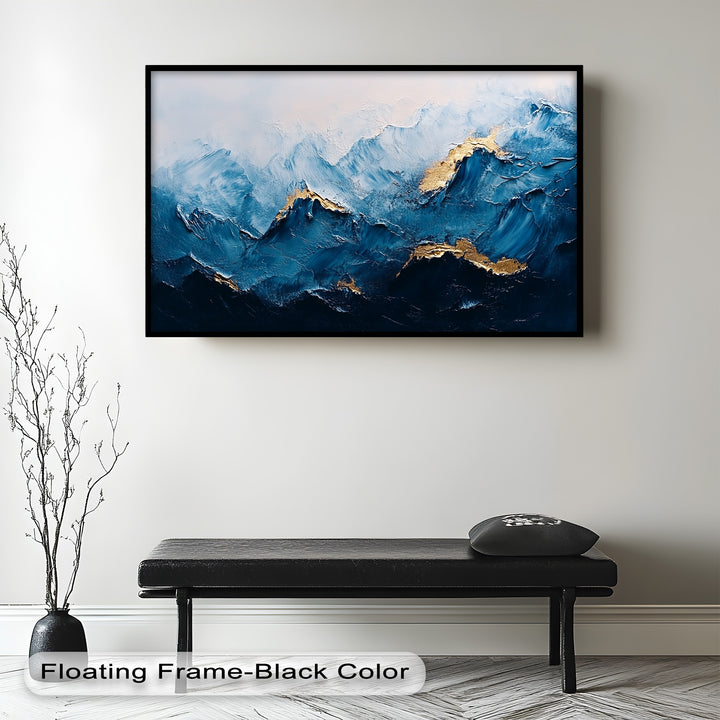 Blue Ridge Art – Abstraktes Berg-Ölgemälde