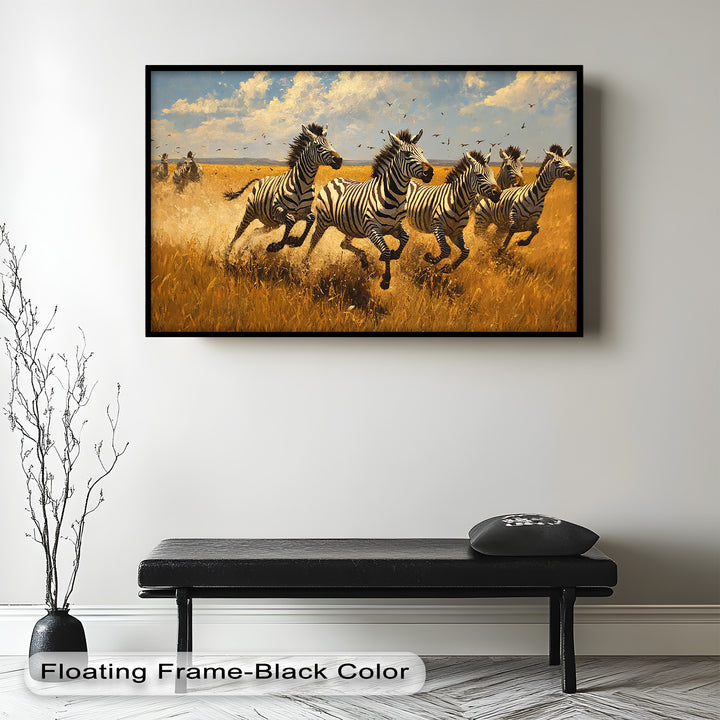 Running Wild – Zebra Oil Painting
