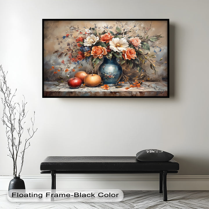 Vintage Floral Harmony – Still Life Oil Painting