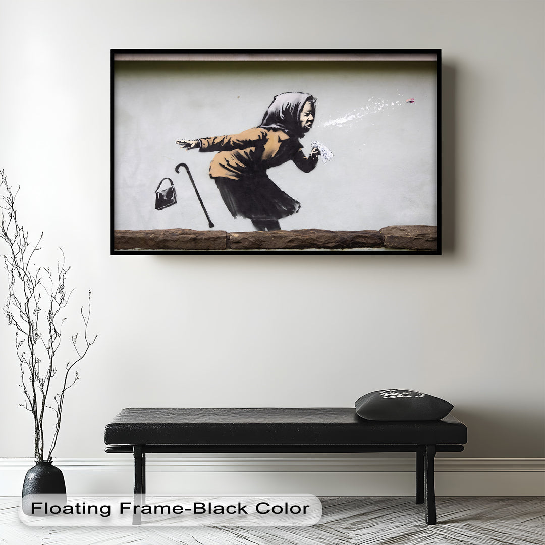 The Power of a Sneeze – Banksy Oil Painting