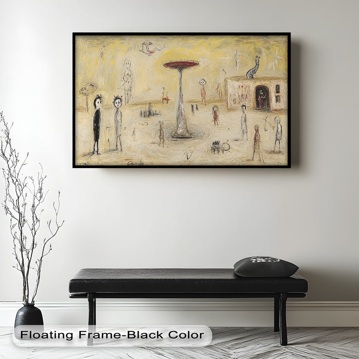 Whispers of the Playground – Dreamlike Surrealist Oil Painting