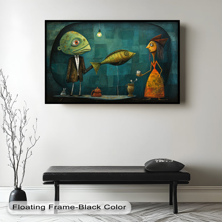 The Offering – Surreal Tea Exchange Picasso Oil Painting