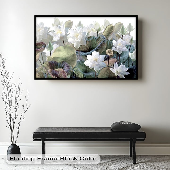 Lotus Flower Botanical – Elegant Floral Oil Painting