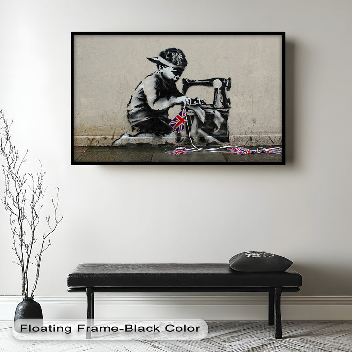 Stitched Allegiance – Banksy Oil Painting