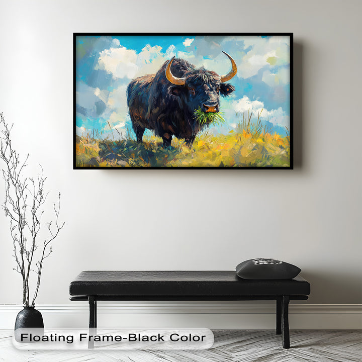 Highland Bull – Abstract Oil Painting